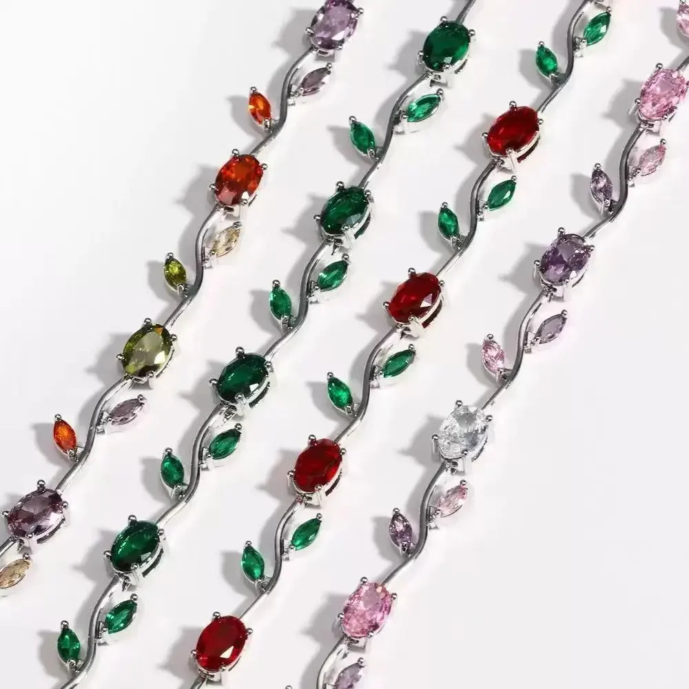 2026 Luxury Style Quality Zircon Micro-Inlaid Bracelet, Trendy Light Luxury Full Diamond Tulip Design, Mother'S Day Gift